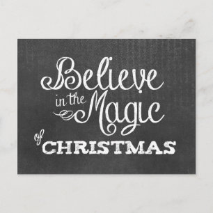 Postal Festiva creer la magia de los Navidades Chalkboard