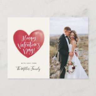Postal Festiva Crema feliz pintada de la foto el   del día de San