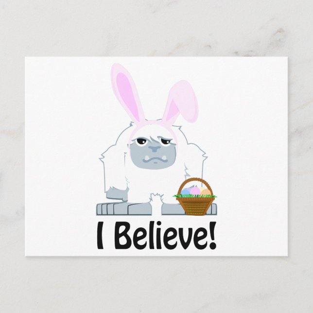 Postal Festiva ¡Creo! Easter Yeti (Anverso)