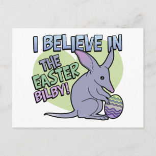 Postal Festiva Creo en el Bilby de Pascua