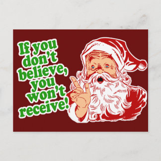 Postal Festiva Creo en Papá Noel