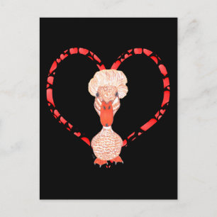 POSTAL FESTIVA CRESTED DUCK HEART