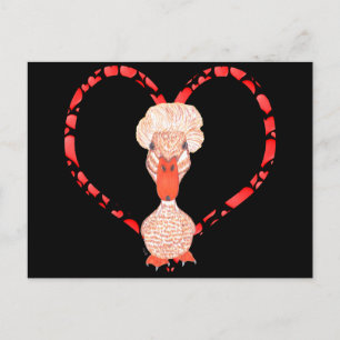 POSTAL FESTIVA CRESTED DUCK HEART