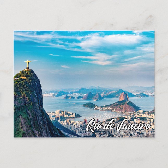 Postal Festiva Cristo Redentor, Río de Janeiro (Anverso)