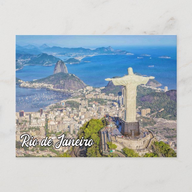 Postal Festiva Cristo Redentor, Río de Janeiro (Anverso)