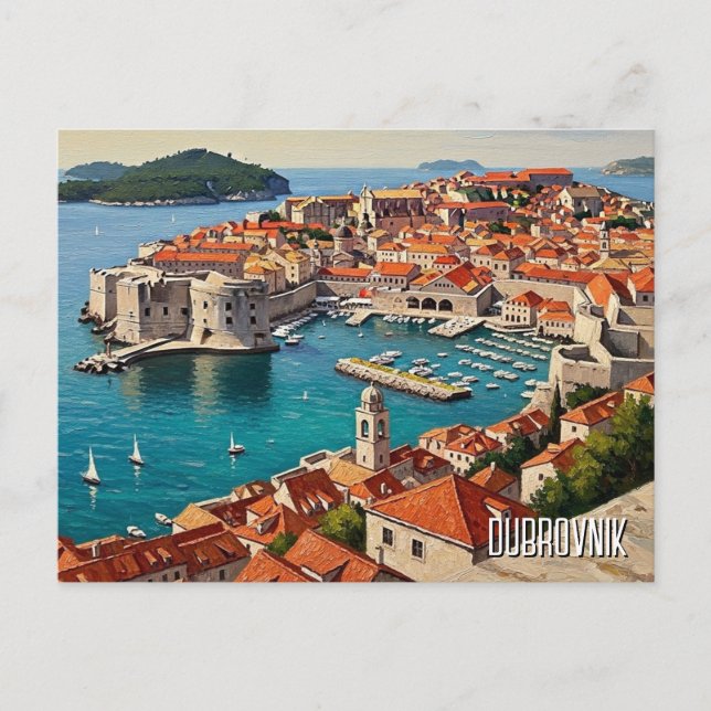 Postal Festiva Croatia Dubrovnik Travel (Anverso)