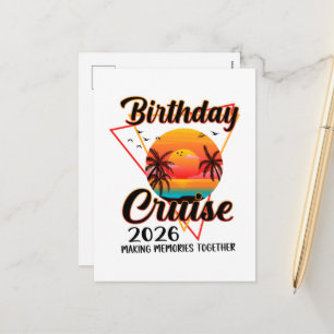 Postal Festiva Crucero de Cumpleaños 2026 Creando Recuerdos Junto