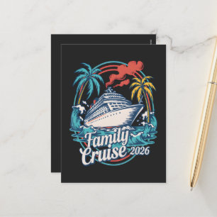 Postal Festiva Crucero Familiar Verano 2026 Vacaciones de Verano 
