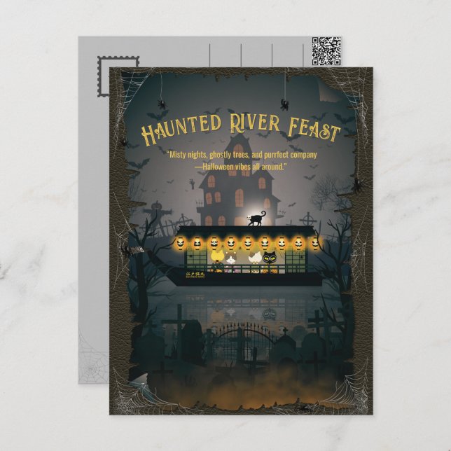 Postal Festiva Cruceros Ghostly Graveyard (Anverso / Reverso)