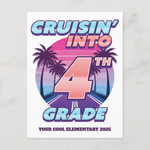 Postal Festiva Cruisin 'de vuelta al cole 4º grado