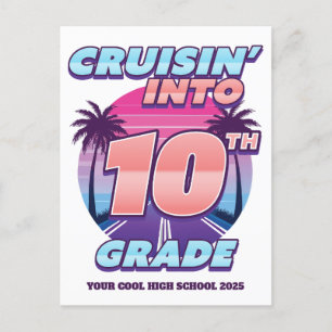 Postal Festiva Cruissin de vuelta a la escuela 10° grado