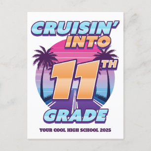 Postal Festiva Cruissin de vuelta a la escuela 11º grado