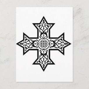 Postal Festiva Cruz copta Cristiana etíope