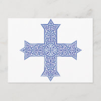 Cruz Copta de Arte en Lapislázuli Premium Azul