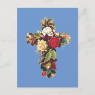 Postal Festiva Cruz de Rosas
