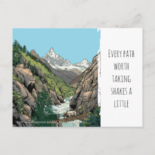 Postal Festiva Cruzando la región del Monte Everest de Khumbu