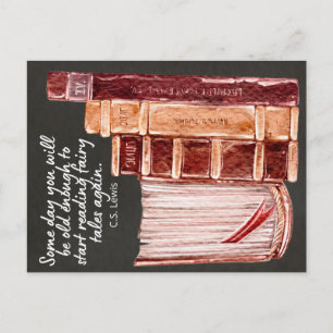 Postal Festiva CS Lewis Libros leyendo