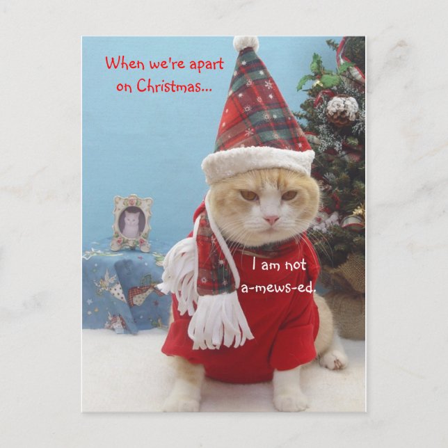 Postal Festiva Cuando estamos separados en navidad…,… (Anverso)