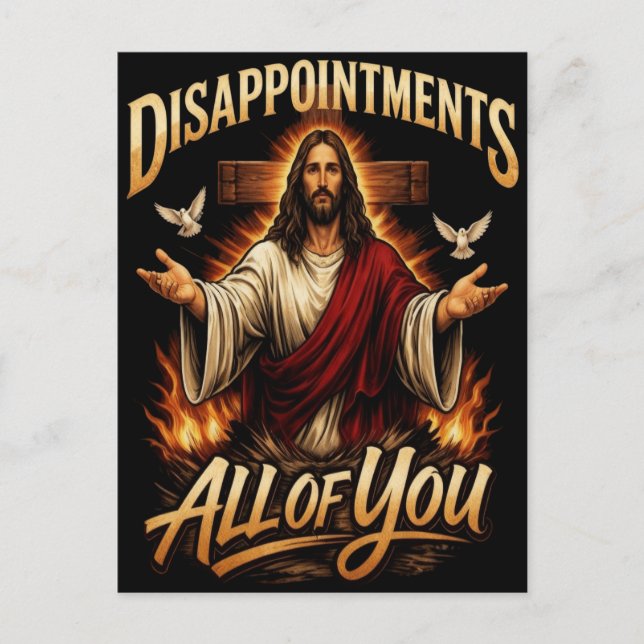 Postal Festiva Cuando Jesús Decepciona a Todos Uds., la Esperanza (Anverso)