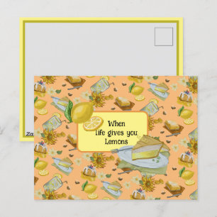 Postal Festiva cuando la vida te da un patrón de limones