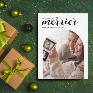 Postal Festiva Cuanto más embarazos de Navidades modernos más bel