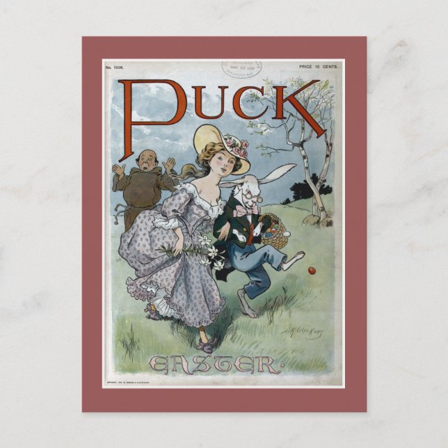 Postal Festiva Cubierta de Pascua de la revista del duende (Anverso)