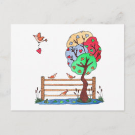 Postal Festiva Cuelga tu corazón