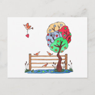 Postal Festiva Cuelga tu corazón