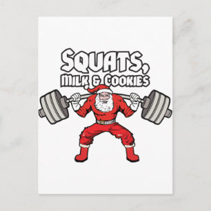 Postal Festiva Cuencas, leche y galletas - Santa Claus