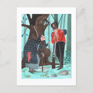 Postal Festiva Cuento popular   La yesca   azul