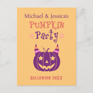 Postal Festiva Cuernos de diablo personalizados para fiesta de ca