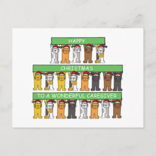 Postal Festiva Cuidadores Navidades felices