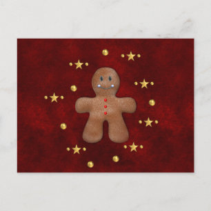 Postal Festiva Cuidados Navidades Gingerbread Man