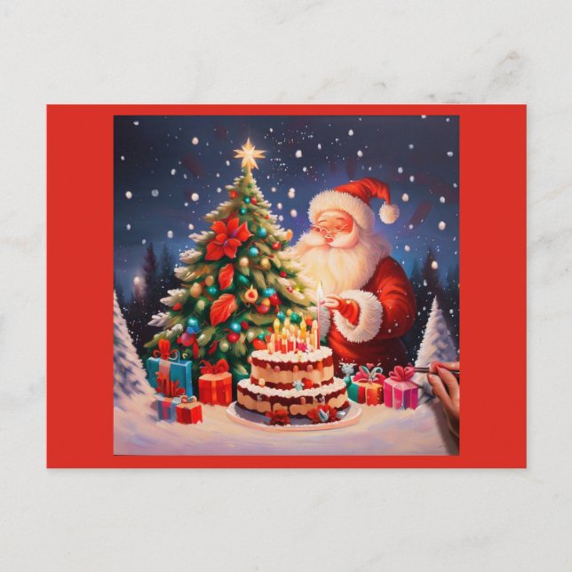 Postal Festiva Cumpleaños 9 de los navidades (Anverso)