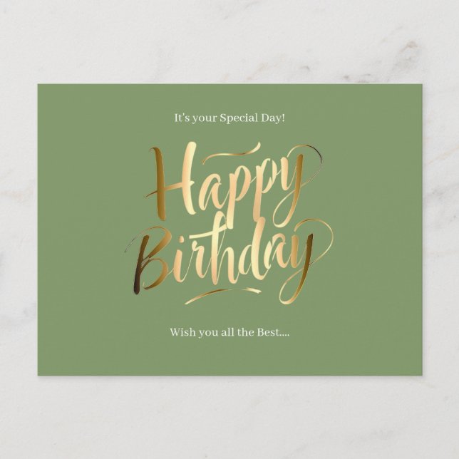 Postal Festiva Cumpleaños Día Especial (Anverso)