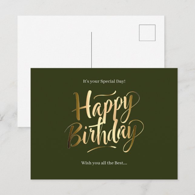 Postal Festiva Cumpleaños Especial Día (Anverso / Reverso)