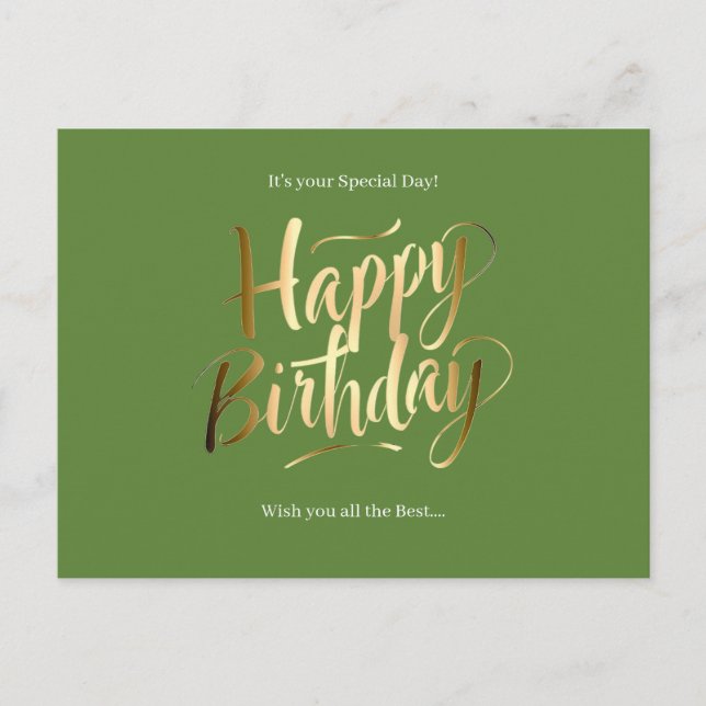 Postal Festiva Cumpleaños Feliz Día Especial (Anverso)
