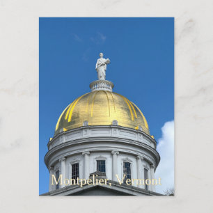 Postal Festiva cúpula del Vermont State House