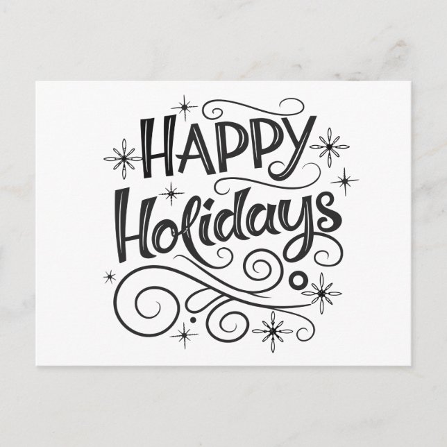 Postal Festiva Custom Business Holiday Cards  (Anverso)