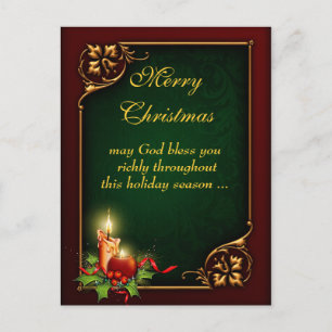 Postal Festiva Custom Merry Christmas Postcard
