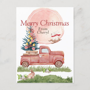 Postal Festiva Cuta acuarela moderna