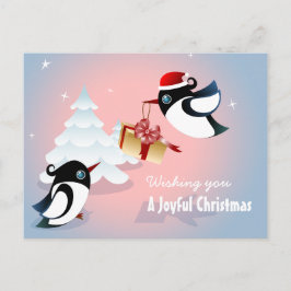 Postal Festiva Cute Birds Christmas Present