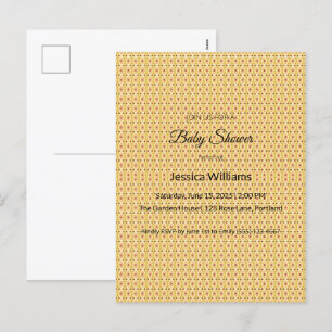 Postal Festiva Cute Boho Baby Shower Género neutro, Personalizabl