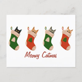 Postal Festiva Cute Christmas cat greetings