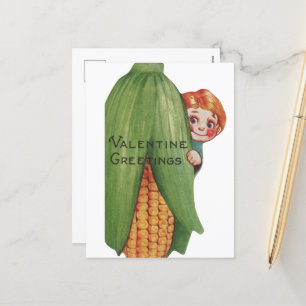 Postal Festiva Cute corny Valentine vintage