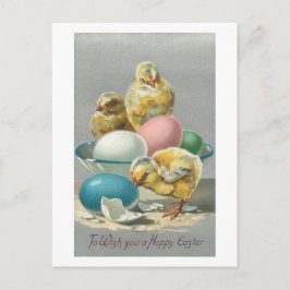 Postal Festiva Cute de chicles y huevos de Pascua