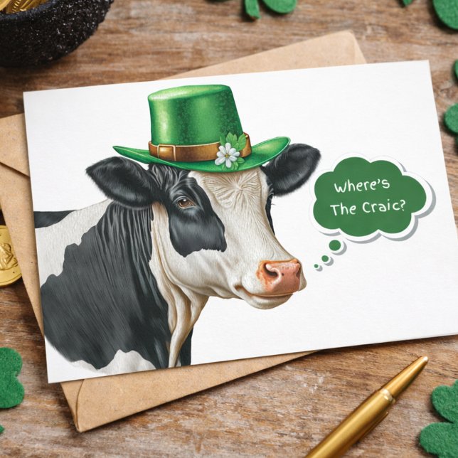 Postal Festiva Cute dónde está el Día de San Patricio (Subido por el creador)