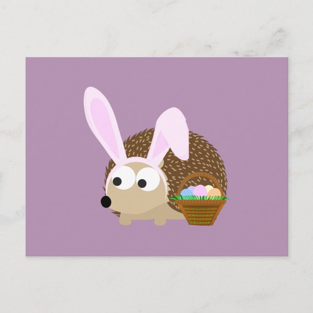 Postal Festiva Cute Easter Hedgehog (Anverso)