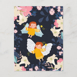 Postal Festiva Cute Fairies