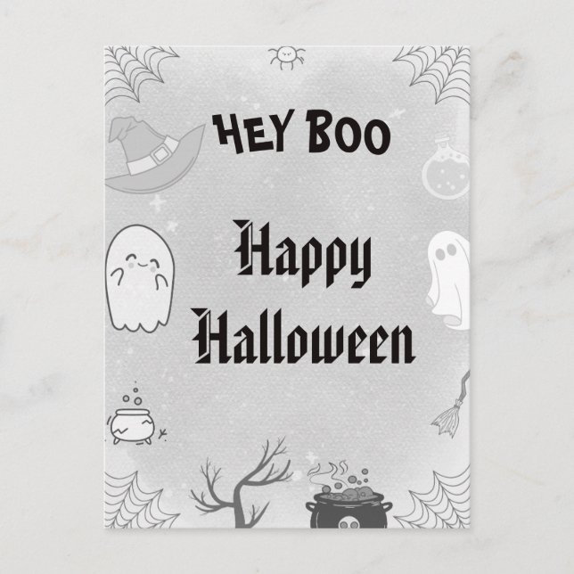 Postal Festiva Cute Ghost Halloween (Anverso)